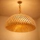 Handmade Bamboo Wide Dome Pendant Lamp